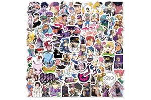 SANMATIC 100 szt. JoJo's Bizarre Adventure Anime Naklejki na laptopa Zderzak Deskorolka Butelka wody Komputer Telefon Anime Naklejki Pakiet dla dzieci/nastolatków