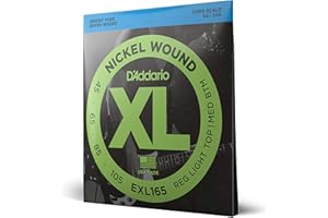 Struny do gitary basowej D'Addario EXL165 Nickel Wound, Custom Light, 45-105, długa menzura