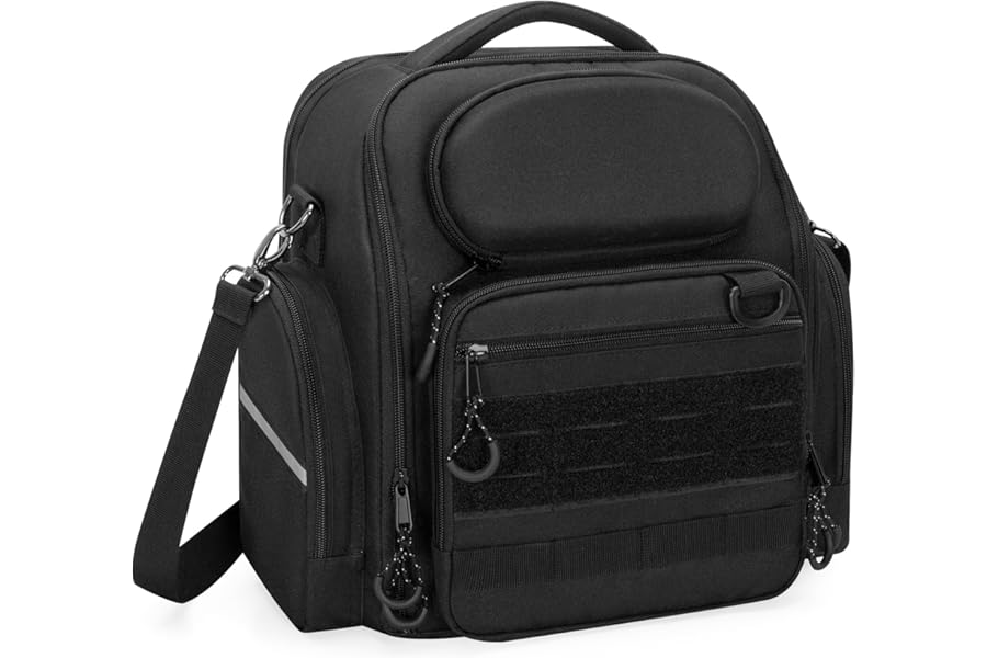 Damero Pilot Headset Bag, Aviation Headset Shouder Carrying Case, Large Capacity Pilot Bag for Aviation Headset, Pilot Kneeboard and More, Black
