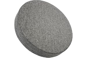 UYEOCO Cojín Redondo para Silla, 30cm/35cm/40cm/45cm/50cm/55cm/60cm，Antideslizante, 3/5/8 cm de Grosor Cojín de Asiento Suave para Taburete, jardín, Interior, Exterior, hogar(Gris Oscuro,30x3cm)