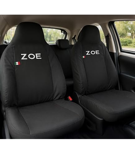 Housses De Siège Auto Rebeca Shop Pour Aygo, Twingo, C1, 108, Zoe - Avec Bande Centrale Colorée - Fabriqué En Italie - 2
