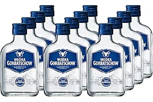 ‎GORBATSCHOW Wodka Gorbatschow 37,5 Prozent vol. (12 x 0,2 l) Premium Vodka im Taschenformat - milder Geschmack; ideal für Cocktails oder Longdrinks aber auch zum puren Genuss