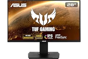 ASUS TUF Gaming VG289Q - Ecran PC Gamer eSport 28" 4K - Dalle IPS - 16:9 - 3840x2160 - 350cd/m² - Display Port & 2x HDMI - Haut-parleurs - AMD FreeSync - HDR 10 - 90% DCI-P3, Noir
