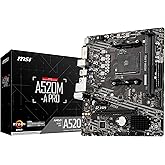 MSI A520M-A PRO AM4 DDR4 Bellek 4600(OC) DVI HDMI M.2 USB3.2 mATX