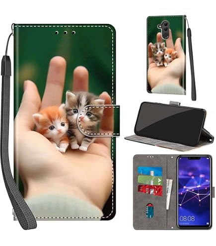 Cover per Huawei Mate 20 lite Case PU Pelle Custodia [Kickstand