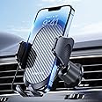 Miracase 2025 Car Phone Holder【Stable Double Steel-Hook】 Air Vent Car Phone Mount Cradle 360°Rotation, One Button Release Mobile Phone Holder for iPhone, Galaxy, All 4.0''-7'' Smartphones