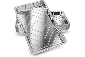 Delahunt Catering Supplies 20 Pack - Disposable Aluminium Foil Baking Trays, Tray Bakes, Containers for Baking, Roasting, Freezing, Storage, Cooking, BBQs, Brownies 32cm x 20cm x 3.3cm