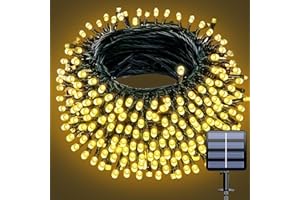 Electight Guirlandes Lumineuses Solaires Étanches - 20m 200 LED pour Pergola/Mur/Clôture, Jardin, Extérieur | 8 Modes de Clignotement | Autonomie 8-10h | IP65 | Décoration Festive Écologique