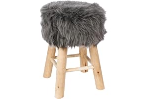 ATMOSPHERA CREATEUR D'INTERIEUR Sgabello Oslo grigio effetto pelliccia