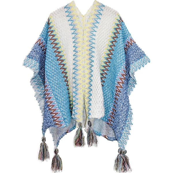 thumbnail image 2 of Women's Vintage Winter Poncho Cape Cardigan, Open Front Shawl Wrap 2 of 11