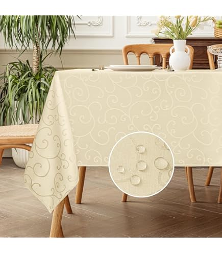 Vierkant Damast Tafelkleed 160x160cm Rio Taupe De Witte Lietaer