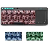 Rii Wireless Keyboard with Touch Pad Multimedia RGB Backlit Keyboards Compatible with PC Laptop Linux Fire Stick Windows 2000