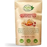 Organic Hibiscus Tea 50 bags - Plastic Free - by The Natural health Market • Roselle Tea Bags Produce a Vivid Red Tea • 100% 