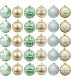 12-teiliges Weihnachtskugel-Set, 6 Cm PET-Kugeln – Bunte Baumdekoration Für Weihnachten, Hochzeit, Party
