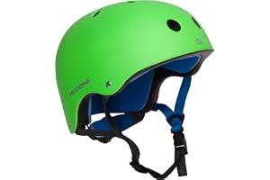 HUDORA 84108 – skateboardhjälm, skoterhjälm grön, storlek 51–55, skridskohjälm, cykelhjälm