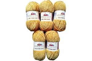 ILKADIM EXPORT Himalaya Dolphin 80330 - Ovillo de lana para tejer (5 unidades, 100 g), color amarillo dorado