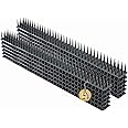 KADAX Plastic Bird Spikes, 51 x 4 x 3 cm, Wall Spikes, Fence Tops Spikes, Pigeon Repellent, Deterrent for Birds, Cats, Anti Climb Spikes, Squirrel Repellent (12, Anthracite)