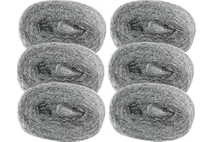 GEOGIEEW Paille de Fer 24M, Laine d'Acier Anti Rongeur Laine d'Acier 2#, pour Nettoyage, Polissage, Entretien et Finition du Bois, Verre