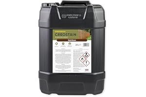 Postsaver Creostain Creocote Oil-Based Wood Treatment | Creosote Substitute | Wood Stain and Preserver | Ideal for Fence Treatment | Low Odour | 20 litres (Dark Brown)
