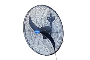 Drip&Fresh C5160 Ventilador Industrial para Nebulización con Soporte a Pared, Regulador de Velocidad de 3 Posiciones, 180º de Orientación, 2 Palas, 130 W, 220/240 V, 50 Hz, Diámetro 50 cm, Multicolor