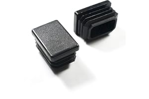 ajile - Embout rectangulaire pour Tube de Dimension 40x27 mm et d'épaisseur 1,0-3,0 mm Noir - 4 pièces - EPH116