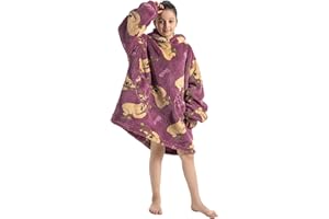 Adisputent Sherpa Hoodie Kinder Unisex Übergroße Hoodie Blanket Hoodie Sweatshirt Weich Warm Kapuzenpullover Poncho TV-Decke mit Größer Tasche für Jungen Mädchen