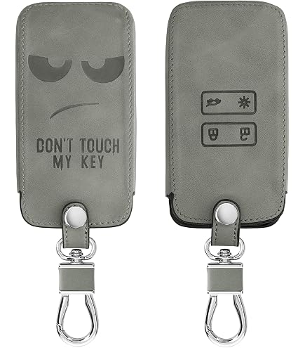 Kwmobile Cover In Ecopelle Per Chiave Renault - Compatibile Con Keyless Go, Motivo Onda Giapponese, Protezione Antigraffio