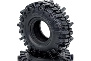 HOBBYSOUL 2pcs RC 1.9 Mud Slingers Tires Super Grip Crawler Tyre Height 120mm/4.72inch Fit for 1/10 RC Crawler Traxxas TRX4 / Axial SCX10 90047 SCX10 III AXI03007 / Redcat Gen8 Upgrade