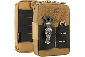 VOTAGOO GEAR EDC Pouch Tool Pocket Organizer Molle Tool Pouch for Men, Nylon Compact Organizer for Multitools