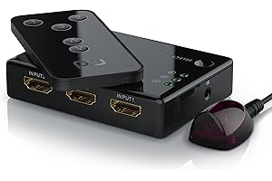 CSL-COMPUTER Primewire - Switch 4k HDMI – Commutatore HDMI automatico a 3 porte - 3D, CEC - 36 Bit Deep Color - Full HD 1080p - Ultra HD 2160p - Risoluzione: fino a 4k con 30Hz