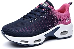 WNA STEP UP Damen Walking Schuhe Laufschuhe Sneaker Rutschfeste Gummisohlen Dämpfung Luftkissen Bequeme atmungsaktive Leichte Atmungsaktiv Damen Gym Running Running Turnschuhe Sportschuhe Joggingschuhe