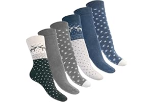 Footstar Damen Wintersocken (6 Paar) Warme Vollfrottee Socken mit Thermo Effekt