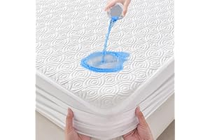 ZOUWAY Mattress Protector 90 x 200 cm, Waterproof Mattress Topper Made of Noiseless Material, Mattress Topper Protector, Waterproof and Breathable, Suitable for Mattresses up to 30 cm Thick