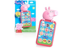 Just Play Peppa Pig Have a Chat Cell Phone, Toy Phone with Realistic Sounds and Light Up Buttons, by