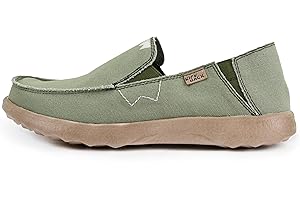 Kickback Couch 2.0 - Mens Loafers - Canvas Convertible Slip On Casual Men's Shoes - Canvas, Print or Heavy Weave Canvas Uppers - Leather Lined Removable Insoles
