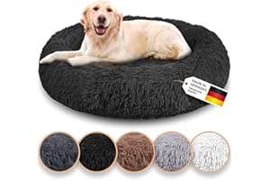 Belune® Hundebett [mit waschbarem Bezug] - [XXL, 140cm, Schwarz] Hundebett Grosse Hunde, Hundebett mittelgroße Hunde, Hundekissen kleine Hunde, Hundekorb, Katzenbett, Hundekörbchen, Dog Bed