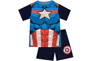 Marvel Chłopcy Krótka Pyjamas Kapitan Ameryka