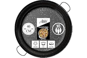 Alises - Enamelled Carbon Steel Pan (Naturally Non-Stick) Paella Pan 46 cm - Paella Pan Regular 46 cm