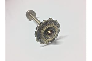 GLOBALCORPORATION Fermatenda da muro oro lucido bronzo gancio tenda ottone gangi parete gancio per tende fermatende a muro raccogli tenda reggi tenda ambrasse per tende embrasse bastone tenda tendaggi (bronzo,20)