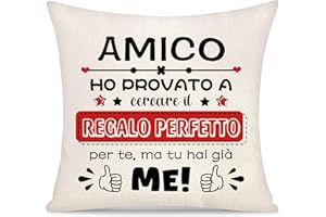 YOSKIASD Amico Copricuscino Regalo per Uomo Ragazzi da Miglior Amici Amicizia Regali di Laurea Ispiratore Decorativi Regali Amici Natale Compleanno Ho Provato a Cercare il Regalo Perfetto per te (Amico-a)