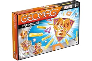 GEOMAG - PANELS - 114 Pièces - Jeu de Construction Magnétique pour Enfants dès 5 Ans - Jeux Aimantés STEM avec 38 Tiges, 36 Billes, 40 Panneaux - Développe Créativité 3D - Fabriqué en Suisse