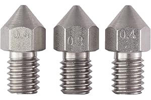 3D FREUNDE M6 3x0,3 mm + 2x0,4 mm Précision Acier Inoxydable MK8 MakerBot RepRap d'Anet A8/A6 extrudeuse Hotend Buse Tête d'impression pour 1.75 mm filament Imprimante 3D Stainless Steel