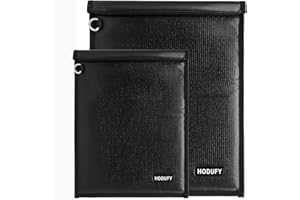 Hodufy 2 Faraday Pochette pour Ordinateurs Portables et Tablettes|(16.9x15,12.8x10 pouces) Grand Faraday Sac Etui Anti Rfid| Faraday Bag Clé de voiture sans clé Ignifuge étanche Bloqueur de Signal