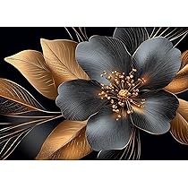OPVYAEU Diamond Painting per adulti 17 x 21 cm, quadri con perline a tema natura e fiori, kit completo DIY Diamond Painting, puzzle quadrati creativo e rilassante per adulti