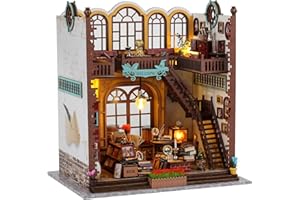 SURUIM Kit de rincón de Libro de callejón de diágono de Madera, Soporte para estantería, inserción, Bricolaje, decoración, Modelo, Kit de construcción, Accesorios de Libros (Magic 1)