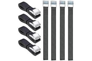 DARKYOUN Krótkie pasy mocujące z zamkiem zaciskowym, czarne, 40 cm x 8 pasów mocujących, do bagażnika, motocykla, bagażnika, bagażnika, pakietów transportowych