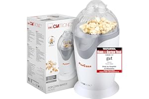 Clatronic PM 3635 automat do popcornu, produkcja popcornu świadomie kalorii za pomocą gorącego powietrza, szybkie przygotowanie, kolor biały