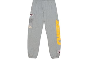 Mitchell & Ness NFL Team Origins Fleece Jogging Hose mit elastischem Bund, Kordelzug, gestickten und gummierten Team Applikationen, Herren, Frauen, Kinder, Unisex, Frühling, Sommer, Herbst, Winter
