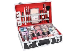 Love Urban Beauty Vegano Divine Beauty French Manicure Makeup Box - Set trucco da 76 pezzi - Include Ombretti, Illuminanti, Rossetti, Fard, Pennelli, Accessori per Manicure