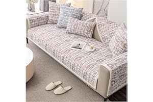 Tauzveok Sofaschoner rutschfest, Hund Katze Sofaschutzdecke, Eck Sofa üBerzug, Sofabezug Antirutsch Decke, Chenille Sofabezug 1 2 3 4 Sitzer,B Coffee Color,90 * 120cm
